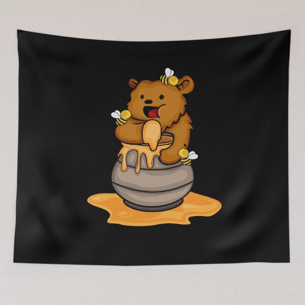 Item preview, Grizzly Bear Eating Honey Cute Bear Cub Brown Bear designed and sold by DSWShirts.
