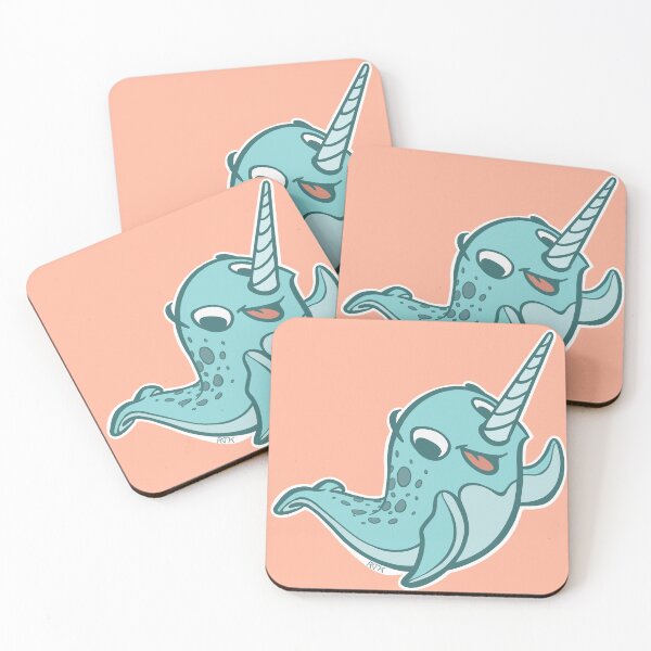 Item preview, Happy Little Narwhal Waves Hi! designed and sold by RJKpoyp.