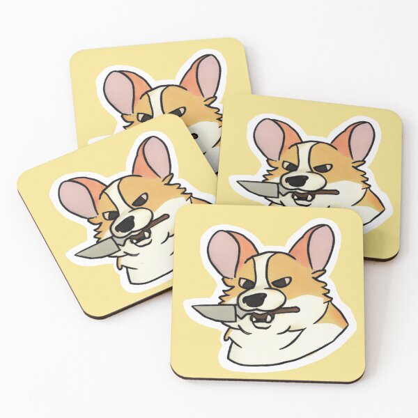 Item preview, Corgi with a knife in its mouth designed and sold by JandyDesign.
