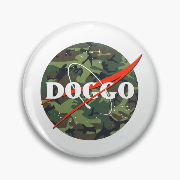 Item preview, Doggo, Nasa logo, Quality Logo Camo Color with Faded Grunge Texture, Guaranteed best gift for all dog lovers designed and sold by Galactic Fur Baby Federation.