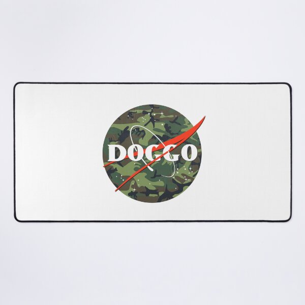 Item preview, Doggo, Nasa logo, Quality Logo Camo Color with Faded Grunge Texture, Guaranteed best gift for all dog lovers designed and sold by Galactic Fur Baby Federation.