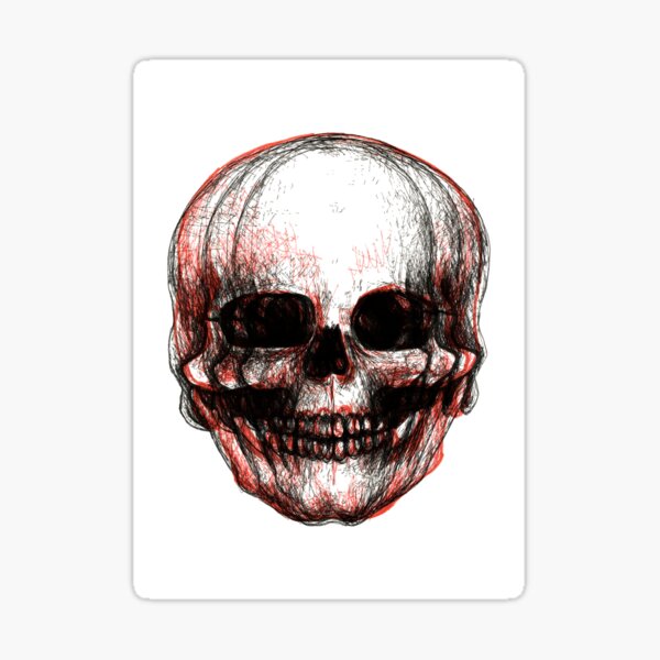 multi skull Sticker