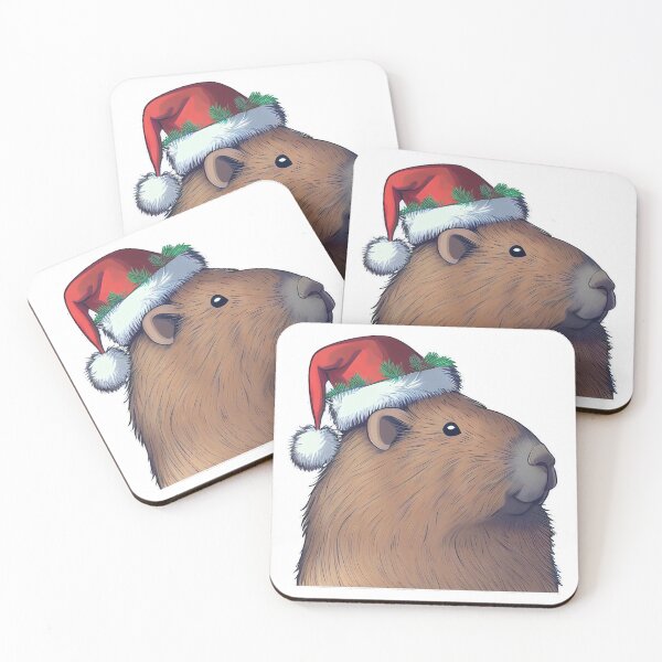 Item preview, Christmas Capybara Santa Hat designed and sold by CapybaraCentral.
