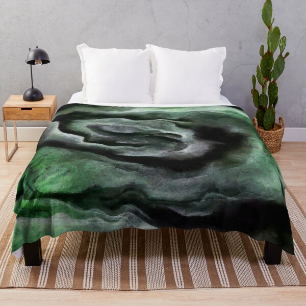 Item preview, Tumultuous Tempest Grey And Green Abstract Art designed and sold by taiche.