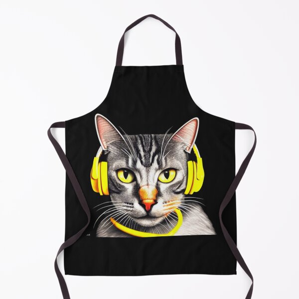 Item preview, CAT WITH HEADPHONE designed and sold by ArtDesignUSA.