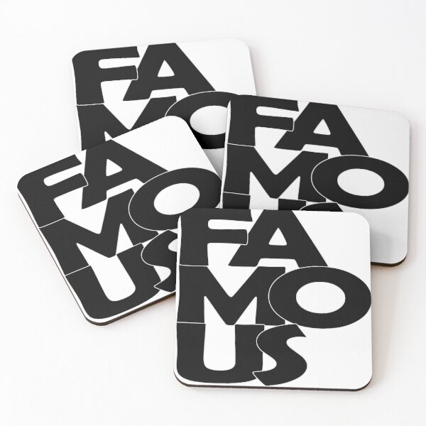 Item preview, Famous na cor branca, preto bordas cinzas, formas arredondadas designed and sold by GirlaineSQ.