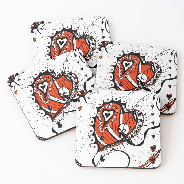 Item preview, Miniature Aussie Tangle 05 in Red White and Black designed and sold by Heatherian.