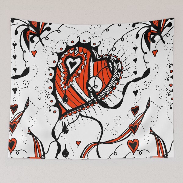 Item preview, Miniature Aussie Tangle 05 in Red White and Black designed and sold by Heatherian.