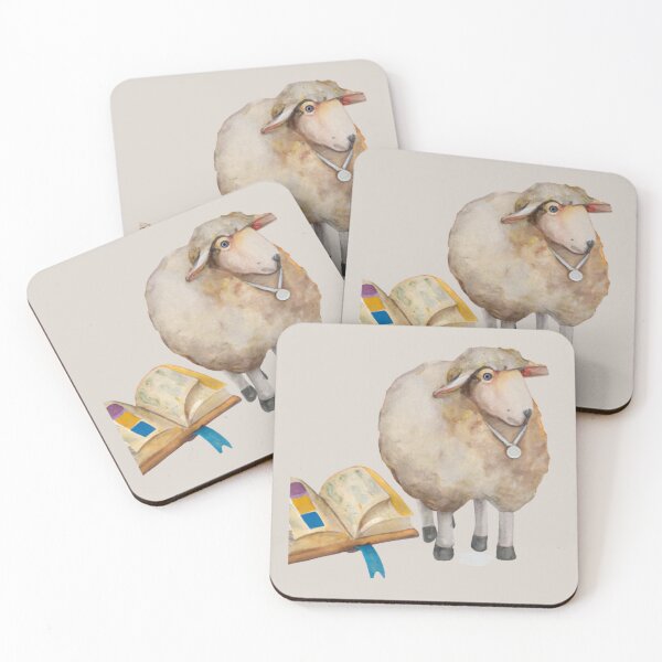 Item preview, Funny cute sheep nursery art, watercolor animal painting, funny sheep animal, nursery animal, sheep art designed and sold by Artsareus.