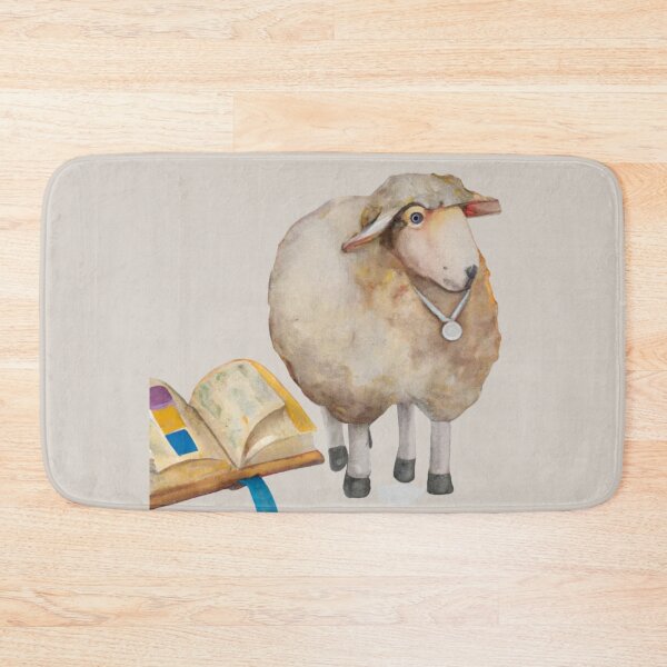 Item preview, Funny cute sheep nursery art, watercolor animal painting, funny sheep animal, nursery animal, sheep art designed and sold by Artsareus.