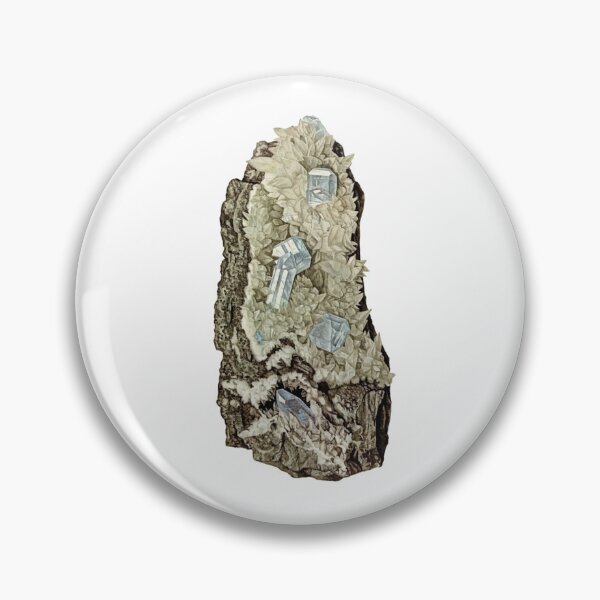 Item preview, Celestite / Celestine Mineral Illustration Antique designed and sold by LunaMothMineral.