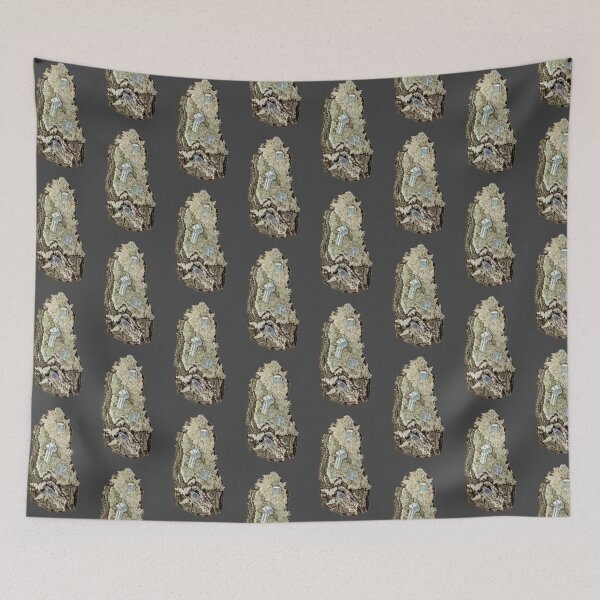 Item preview, Celestite / Celestine Mineral Illustration Antique designed and sold by LunaMothMineral.
