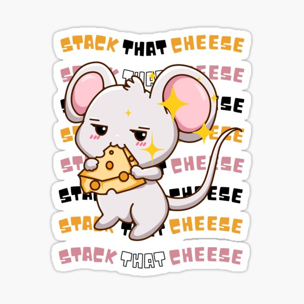 "Stack That Cheese" Sticker for Sale by SilverWareMedia Redbubble