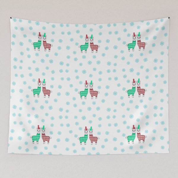 Item preview, Llamas in Christmas jumpers on white designed and sold by QuirkyCraftz.