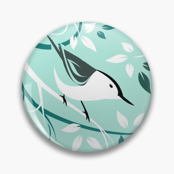 Item preview, Stylized Nuthatch Bird Art designed and sold by studioart.