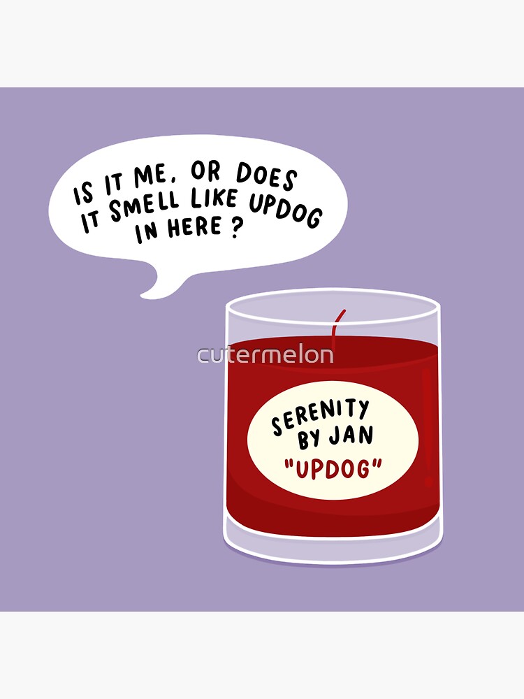 "The Office Updog Candle" Sticker for Sale by cutermelon Redbubble