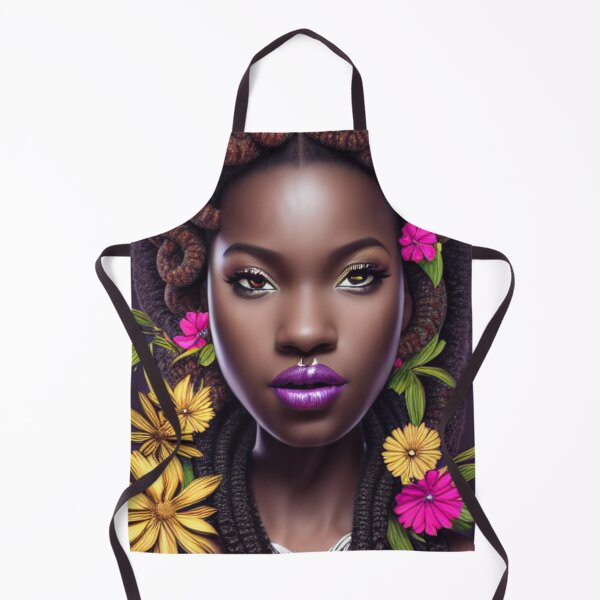 Item preview, Long Locs, Flowers, and Purple Lipstick designed and sold by Sapphire597.