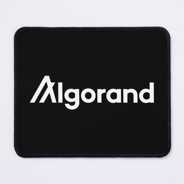 Aperçu de l'œuvre Algorand ALGO Crypto Altcoin - Logo texte blanc propre créée et vendue par CryptoMoods.