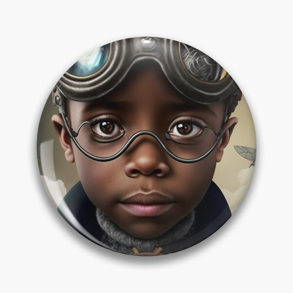 Item preview, Steampunk futurist Afrofuturist young black child  designed and sold by Blaché Designs.
