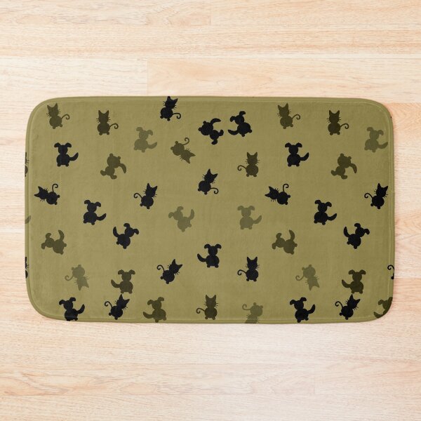 Aperçu de l'œuvre Chien et Chat Camo Puce-Vert créée et vendue par janraydesigns.