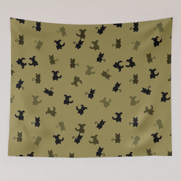 Item preview, Dog and Cat Camo Puce-Green designed and sold by janraydesigns.