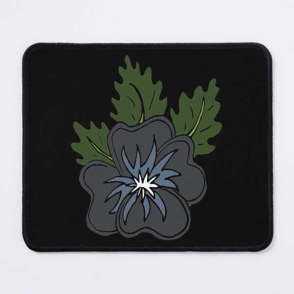 Item preview, Single wild grey and blue pansy flower illustration designed and sold by AngelDawnDesign.