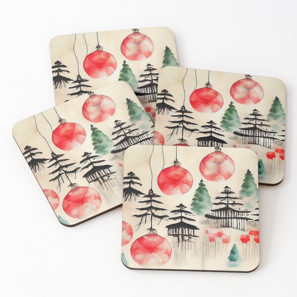 Item preview, Christmas Greetings in Japan Tradicional Ink Art Style designed and sold by aricutcia.