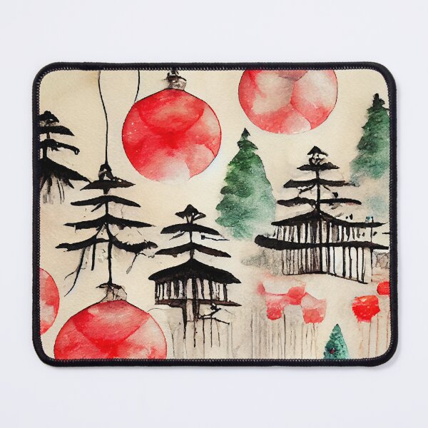 Item preview, Christmas Greetings in Japan Tradicional Ink Art Style designed and sold by aricutcia.