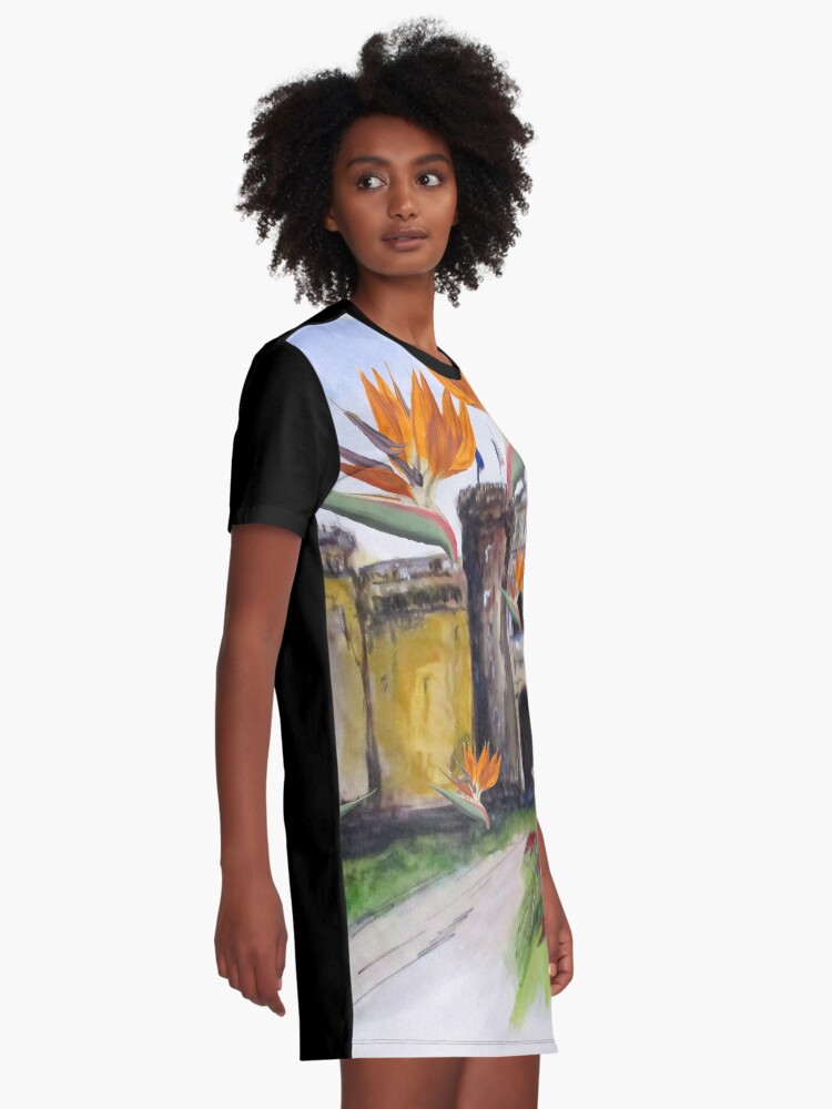 Alternate view of Castle Nuovo Under Attack Graphic T-Shirt Dress