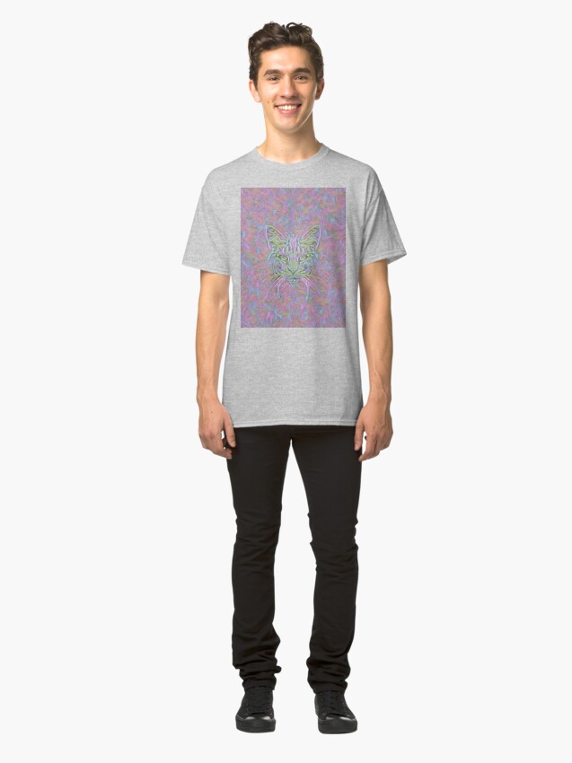 Alternate view of Abstract Cat Classic T-Shirt
