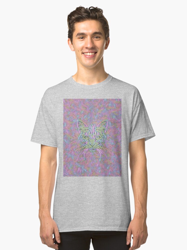 Alternate view of Abstract Cat Classic T-Shirt