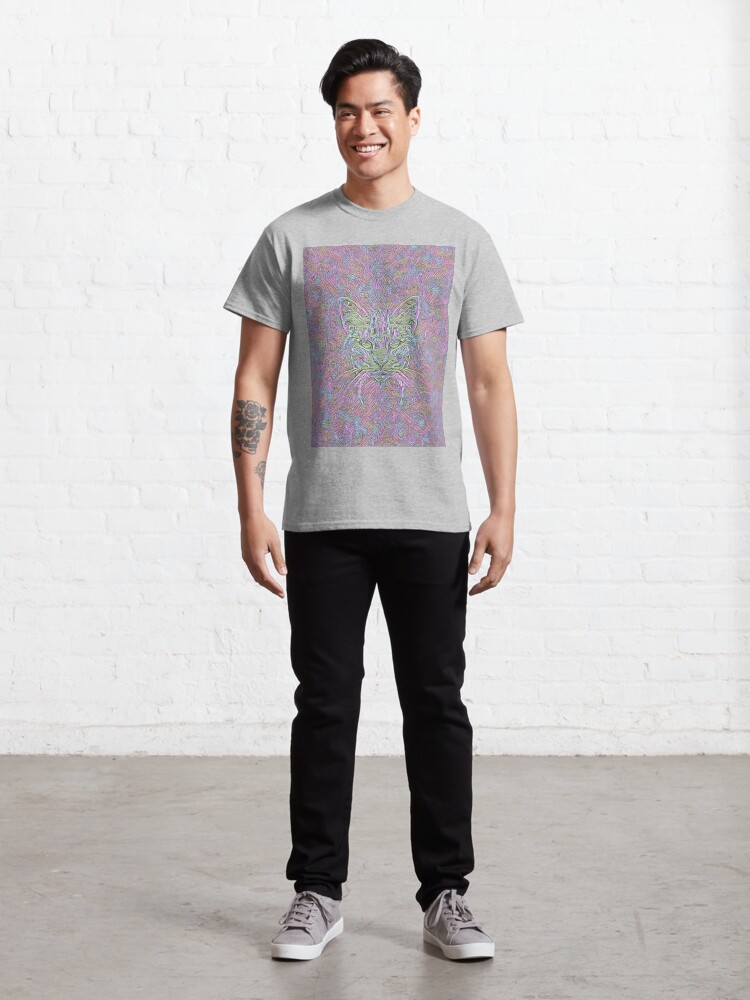 Alternate view of Abstract Cat Classic T-Shirt