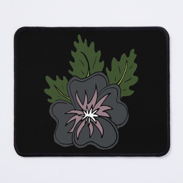 Item preview, Single wild grey and mauve pansy flower illustration  designed and sold by AngelDawnDesign.