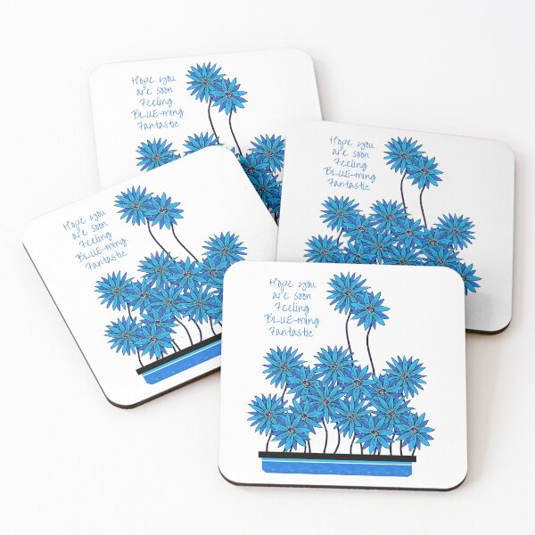Item preview, Get Well Card - Hope You're Soon Feeling Blue-ming Fantastic designed and sold by Heatherian.