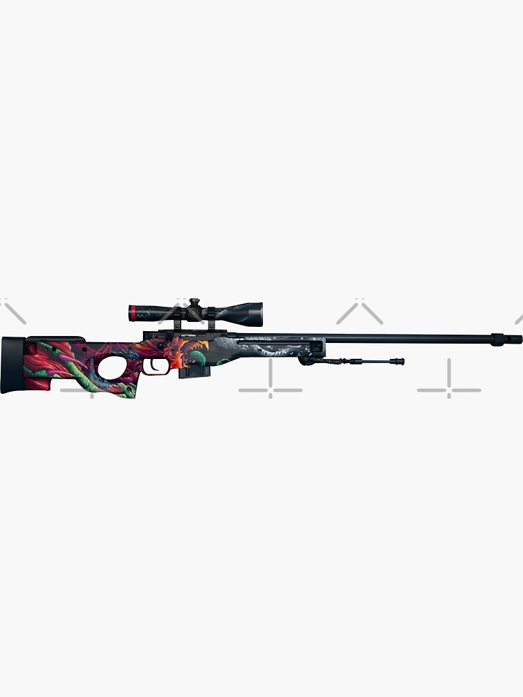 "AWP Hyper Beast Skin Sticker" Sticker for Sale by GeekyPlace Redbubble