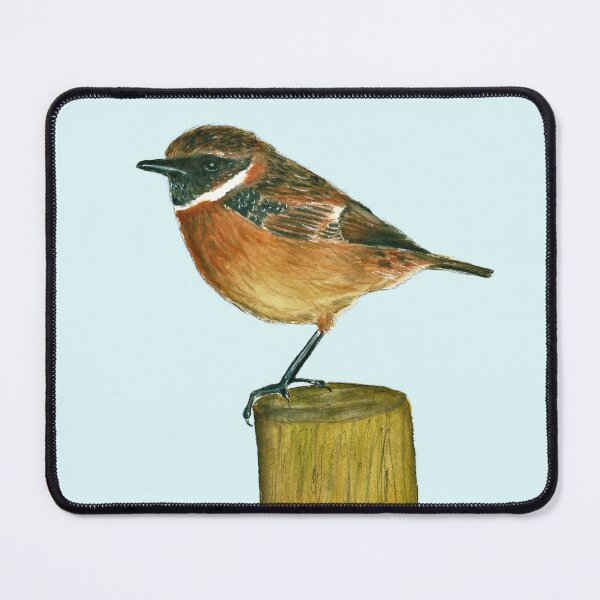Item preview, Stonechat (watercolour) designed and sold by Sarah Addy.