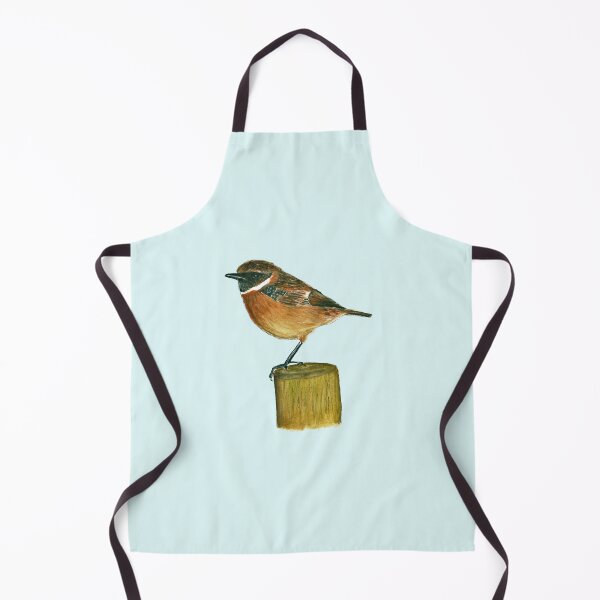 Item preview, Stonechat (watercolour) designed and sold by Sarah Addy.