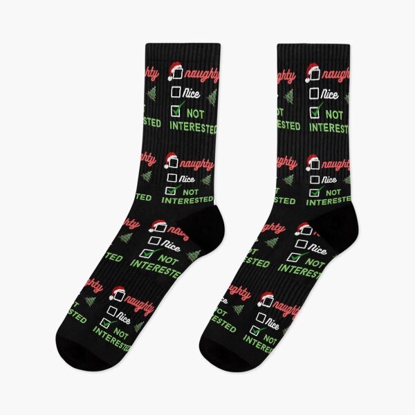 Item preview, Naughty or Nice Not Interested (in black) | Merry Christmas | Santa Claus designed and sold by CosmicStory.