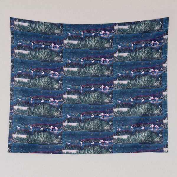 Item preview, Flamingos - midnight designed and sold by shiroi-okami.