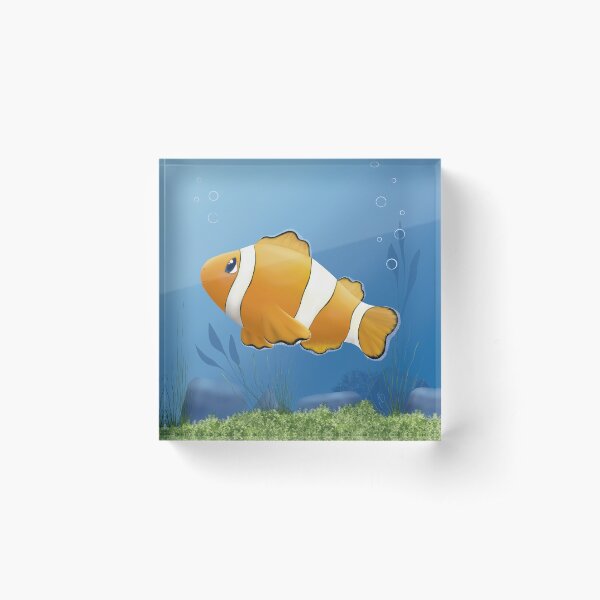 Clowny the Clownfish Acrylic Block