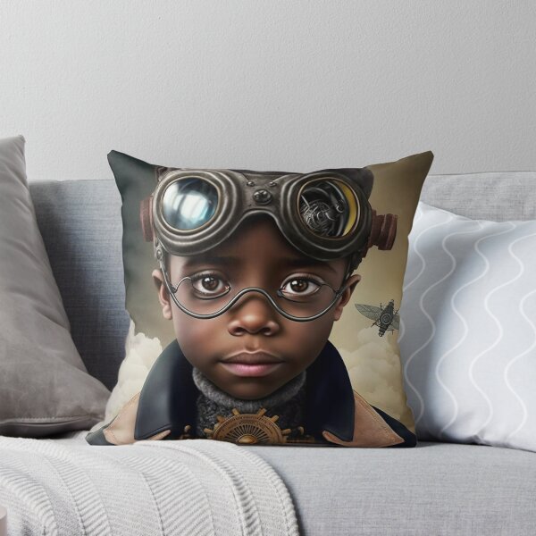 Item preview, Steampunk futurist Afrofuturist young black child  designed and sold by Blaché Designs.