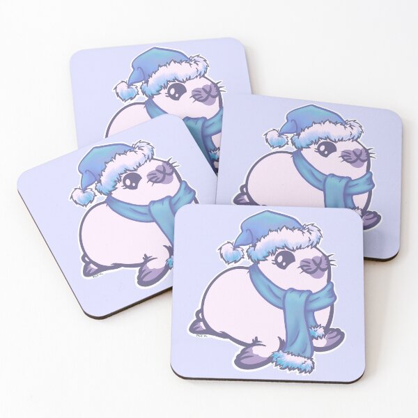 Item preview, Harp Seal Pup in Blue Hat and Scarf designed and sold by RJKpoyp.