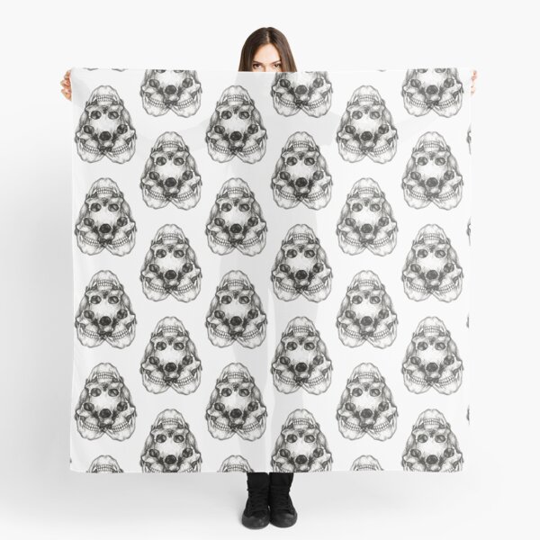 3 skull pattern Scarf