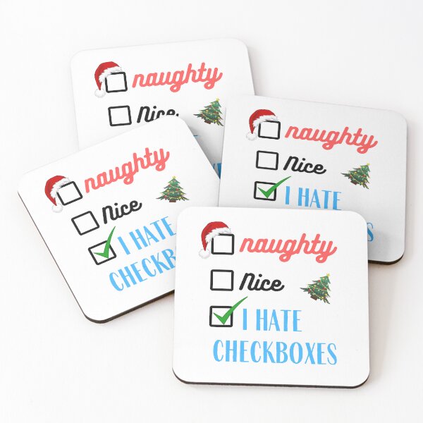 Item preview, Naughty or Nice I Hate Checkboxes | Merry Christmas | Santa Claus designed and sold by CosmicStory.