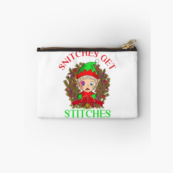 Item preview, Snitches Get Stiches Funny Elf  designed and sold by The Jackalope.