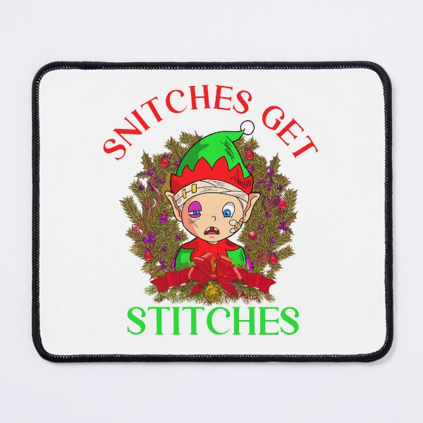 Item preview, Snitches Get Stiches Funny Elf designed and sold by The Jackalope.