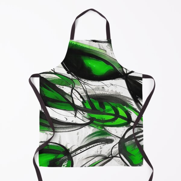 Item preview, Green and Black Abstract Leaves Free Floating designed and sold by deniselynnimage.