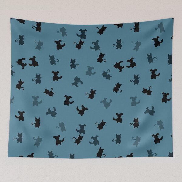 Item preview, Dog and Cat Camo Blue designed and sold by janraydesigns.