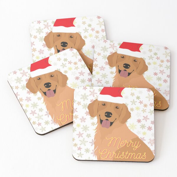 Item preview, Cute Golden Retriever with Santa Claus' hat - christmas dog collection designed and sold by Olivvier.