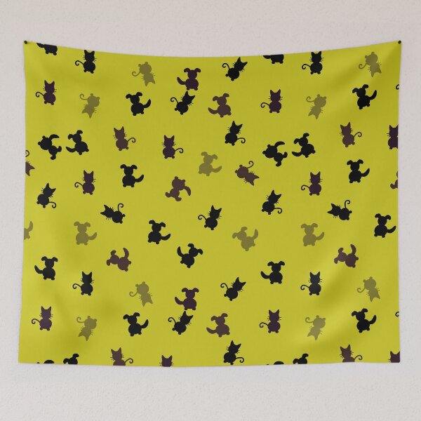 Item preview, Dog and Cat Camo Yellow designed and sold by janraydesigns.